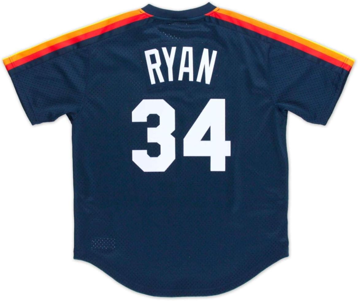 Mitchell & Ness Nolan Ryan Houston Astros Men's Authentic 1988 Pullover Jersey (as1, Alpha, l, Regular, Regular, Large) Navy